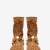 Bottes Stania à talons plats en cuir de veau suédé imprimé Bottes Stania à talons plats en cuir de veau suédé imprimé
