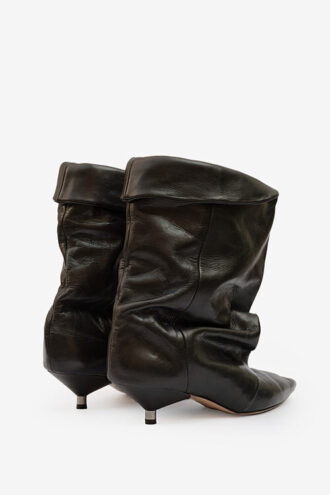 Bottes à talons hauts drapées Edrik