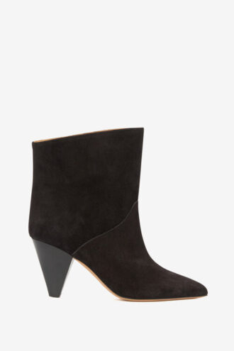 Bottes à talons hauts en cuir de veau suédé Loline
