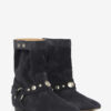 Bottes à talons plats Stania en cuir de veau suédé Bottes à talons plats Stania en cuir de veau suédé
