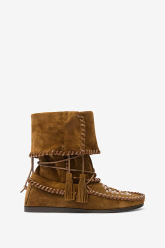 Bottes Winki en cuir tressé et daim Bottes Winki en cuir tressé et daim