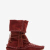 Bottes Winki en cuir tressé et daim