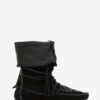 Bottes Winki en cuir tressé et daim