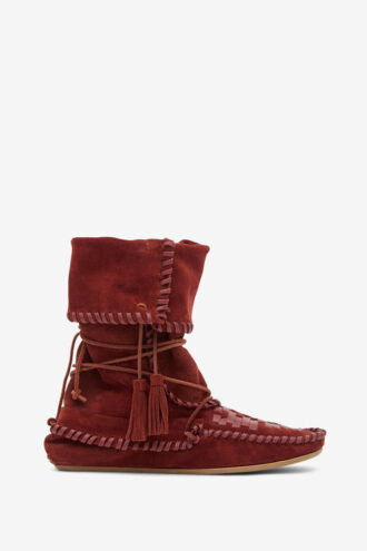 Bottes Winki en cuir tressé et daim Bottes Winki en cuir tressé et daim