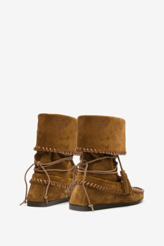 Bottes Winki en cuir tressé et daim Bottes Winki en cuir tressé et daim