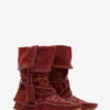 Bottes Winki en cuir tressé et daim