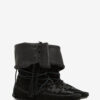 Bottes Winki en cuir tressé et daim