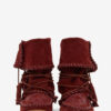 Bottes Winki en cuir tressé et daim