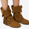 Bottes Winki en cuir tressé et daim Bottes Winki en cuir tressé et daim