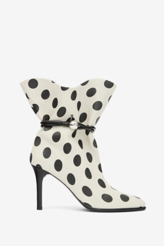Bottines en cuir à pois Lolya