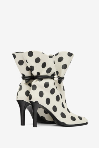 Bottines en cuir à pois Lolya