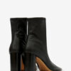 Bottines en cuir souple à talons hauts Bottines en cuir souple à talons hauts