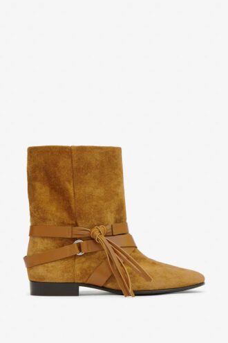 Bottines plates en cuir suédé Rejen Bottines plates en cuir suédé Rejen