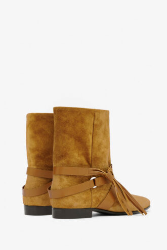 Bottines plates en cuir suédé Rejen Bottines plates en cuir suédé Rejen