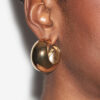 Boucles d’oreilles créoles brillantes en forme de croissant Boucles d’oreilles créoles brillantes en forme de croissant