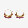 Boucles d’oreilles créoles Casablanca avec pompons Boucles d’oreilles créoles Casablanca avec pompons