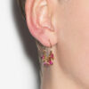 Boucles d’oreilles créoles Casablanca avec pompons Boucles d’oreilles créoles Casablanca avec pompons