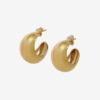 Boucles d’oreilles créoles convexes brillantes Boucles d’oreilles créoles convexes brillantes