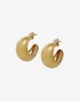 Boucles d&rsquo;oreilles créoles convexes brillantes
