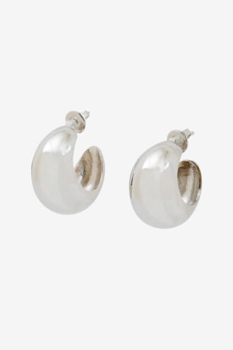 Boucles d&rsquo;oreilles créoles convexes brillantes