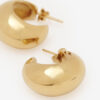 Boucles d’oreilles créoles convexes brillantes Boucles d’oreilles créoles convexes brillantes