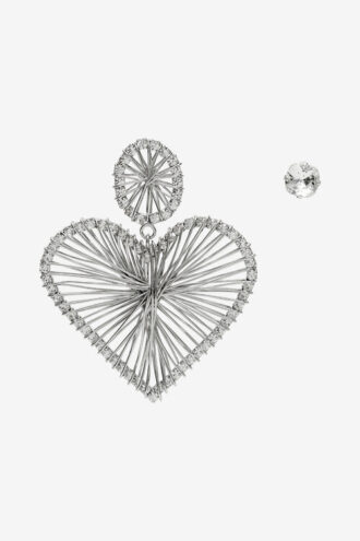 Boucles d&rsquo;oreilles Eden asymétriques en forme de cœur