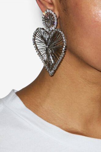 Boucles d&rsquo;oreilles Eden asymétriques en forme de cœur