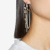 Boucles d&rsquo;oreilles Jodie à double anneau et pendentif