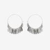 Boucles d&rsquo;oreilles métalliques brillantes en forme de feuilles