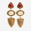 Boucles d’oreilles pendantes Dees en laiton et pierre Boucles d’oreilles pendantes Dees en laiton et pierre