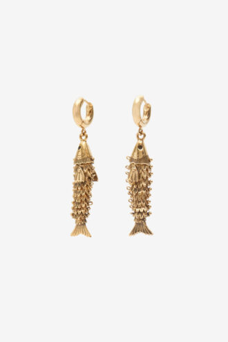 Boucles d&rsquo;oreilles pendantes en forme de poisson de rivière