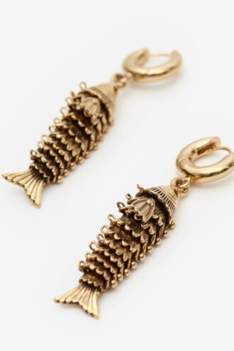 Boucles d&rsquo;oreilles pendantes en forme de poisson de rivière
