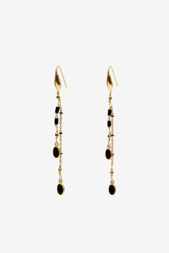 Boucles d&rsquo;oreilles pendantes en laiton doré