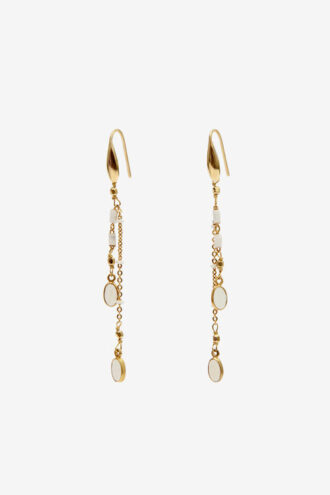 Boucles d&rsquo;oreilles pendantes en laiton doré