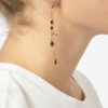 Boucles d&rsquo;oreilles pendantes en laiton doré