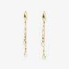Boucles d&rsquo;oreilles pendantes en laiton doré