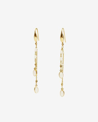 Boucles d&rsquo;oreilles pendantes en laiton doré
