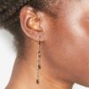 Boucles d&rsquo;oreilles pendantes en laiton doré