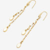 Boucles d&rsquo;oreilles pendantes en laiton doré