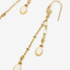 Boucles d&rsquo;oreilles pendantes en laiton doré