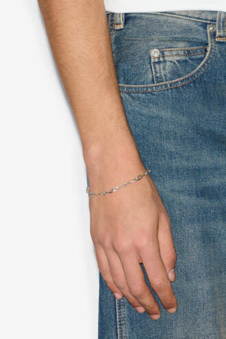 Bracelet à chaîne Sachi en laiton argenté