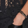 Bracelet en cuir Oyan avec perle oversize
