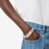 Bracelet large Ailys Man avec mini plaques Bracelet large Ailys Man avec mini plaques