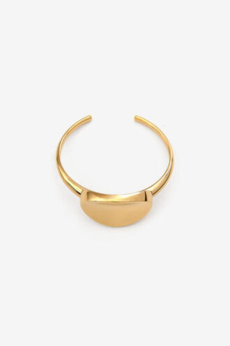 Bracelet manchette Ory en laiton doré