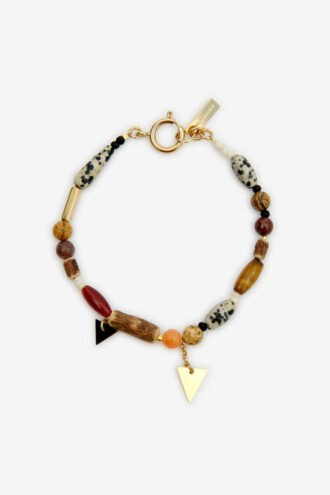 Bracelet Yulian en pierre, bois et pendentif