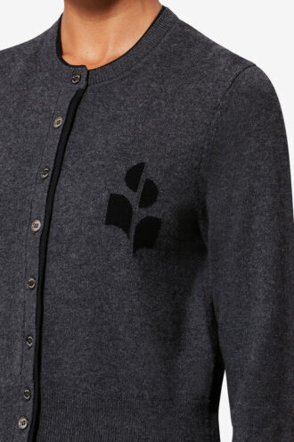 Cardigan bicolore en coton et laine Lona