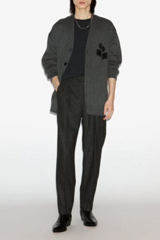 Cardigan Curtis en laine et coton avec logo