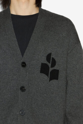 Cardigan Curtis en laine et coton avec logo