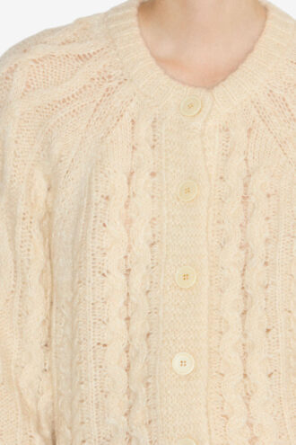 Cardigan en maille torsadée Yara