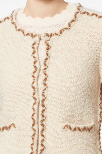 Cardigan en tweed de laine mérinos Rochelle